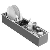 Calha Gourmet Canal Organizador Escorredor Inox 78cm GoldenX Calha Gourmet Canal Organizador Escorredor Inox 78cm GoldenX
