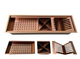 Calha Gourmet Canal Organizador Escorredor Úmida 60cm Rosê Calha Gourmet Canal Organizador Escorredor Úmida 60cm Rosê