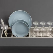 Calha Gourmet Organizador de Louças Embutido em Aço Inox 304 70cm Cozix Calha Gourmet Organizador de Louças Embutido em Aço Inox 304 70cm Cozix