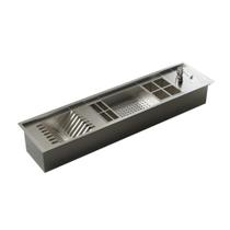 Calha Inox 91cm Úmida para Pratos Talheres Copos Detergente Esponja - LudRio