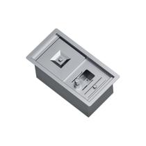 Calha Retangular Inox 41x21cm com Lixeira Porta Esponja e Detergente - LudRio