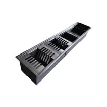 Calha Úmida Gourmet Escorredor Cozinha 86X19 Aço Inox Preta Calha Úmida Gourmet Escorredor Cozinha 86X19 Aço Inox Preta