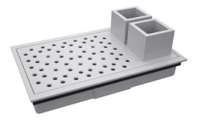 Calha Úmida Organizador Copos/talher Escorredor Embutir17x30 - BRANCO