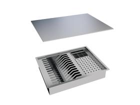 Calha Úmida Quadrada Lateral Escorredor Louça Inox Embutido