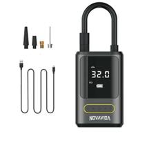 Calibrador compressor bomba de ar Multi funcional digital portátil led sem fio carro bike moto bola