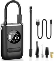 Calibrador Compressor Bomba De Ar Portátil Digital com Lanterna LED para Encher Pneus de Carro, Moto