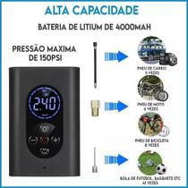 Calibrador Compressor Digital Pneu Carro Moto Bike Sem Fio