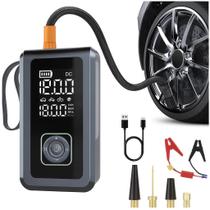 Calibrador Compressor Pneu Bomba De Ar E Auxiliar De Partida Emergência 110v e 220v