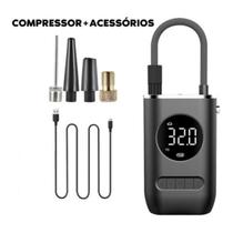 Calibrador Compressor Pneu De Carro Bike Moto Eletrica Portátil Recarregável Bomba de encher Pneu Digital Carro Bike moto Sem Fio