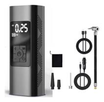 Calibrador Compressor Pneu Digital Carro Bike Moto Sem Fio
