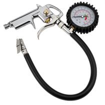 Calibrador de Pneus 220 Psi com Mangueira Snel Ferramentas Manômetro Analógico para Carros, Motos e Bicicletas, Seguro e Preciso