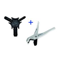 Calibrador de tubo + tesoura cortar tubo pex multicamadas Calibrador de tubo + tesoura cortar tubo pex multicamadas