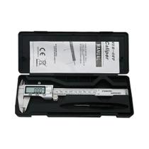 Calibrador Digital De Vernier De 6 Polegadas 150mm Em Aço Inoxidável Ferramenta De Medição Régua De