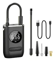 Calibrador Medidor Pressão Digital Portátil Compressor De Ar Automático Para Pneus Carro Moto E Bike