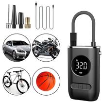 Calibrador Mini Compressor Moto Bicicleta Carro e Inflaveis Bomba de Encher Pneu Portatil Digital