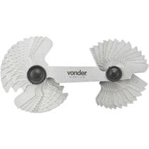 Calibre/pente de Rosca com 52 Lâminas, 0,25 mm - 6 mm, CR 052, Vonder OstenVonder Calibre/pente de Rosca com 52 Lâminas, 0,25 mm - 6 mm, CR 052, Vonder OstenVonder