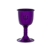 Cálice Pomba Gira Maria Mulambo Alumínio Roxo 14 cm 200 ml