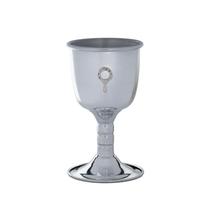 Cálice Ritual Iemanjá Abebê Prateada Alumínio 14cm 200 ml