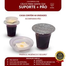 Cálice Suporte Suco + Pão + Suporte Caixa 48 und