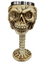 Cálice Taça Copo 3d Caveira Sábia Surda Vinho Rock Relevo