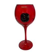 Cálice Vermelho Altar Rosa Negra 400 ml 20 cm Vidro Celebra