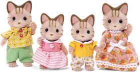 Calico Critters, Família Sandy Cat, Bonecas, Bonecas, Bonecas, Brinquedos Colecionáveis, Premium, 3 polegadas