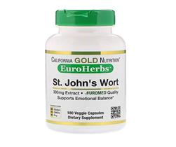 California Gold Nutrition EuroHerbs St. Johns Wort Extract 300 mg 180 Cápsulas Vegetais California Gold Nutrition EuroHerbs St. Johns Wort Extract 300 mg 180 Cápsulas Vegetais