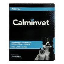 Calminvet Suplemento Vitamínico Aminoácidos e Mineral Para Cães e Gatos 20 Tabletes