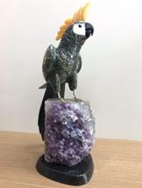 Calopsita em pedra natural Calopsita em pedra natural