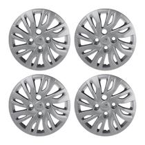 Calota 14" Prata Ford Ka Hatch/ Sedan New Fiesta 2019/20 (Jogo c/ 4 Calotas) Grid - 344CB-PTA-E