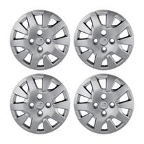 Calota 14" Prata Mod Ford Ka Hatch / Sedan 2019 / 2020 (Jogo c/ 4 Calotas) Grid - 343CB-PTA-E