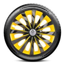 Calota 2025 Renault Aro 13 Preta Amarela CC Escolha o carro