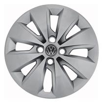 Calota 247ca-pta aro 14 ca cubo alto prata + emblema de alumínio volkswagen preto