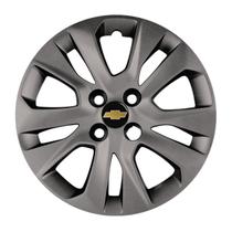 Calota 377cp-gft aro 15 cp cubo padrão grafite + emblema resinado gm/chevrolet