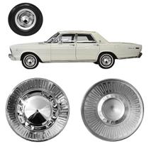 Calota Aço Cromado Ford Galaxie 500 STD 67 a 72 Pé de Camelo