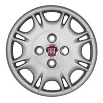 Calota Aro 13 006CB-PTA + Emblema Alumínio Fiat V