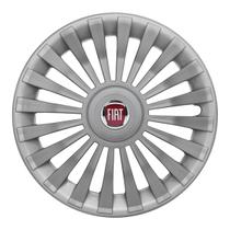 Calota Aro 13 075AR-PTA + Emblema Alumínio Fiat V