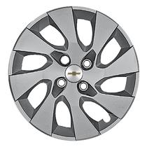 Calota Aro 13 140CB-PTA + Emblema Alumínio GM Escovado