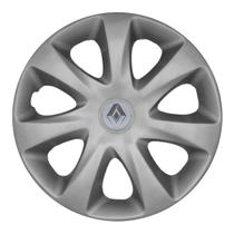 Calota Aro 13 186AR-PTA + Emblema Alumínio Renault Prata
