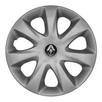 Calota Aro 13 186AR-PTA + Emblema Alumínio Renault Preto