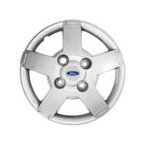 Calota Aro 13 Para Ford Ka 08 09 10 11 12 Com Emblema Resinado Prata