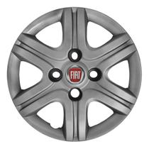 Calota aro 13 prata 080cb cubo baixo + emblema fiat vermelho Calota aro 13 prata 080cb cubo baixo + emblema fiat vermelho