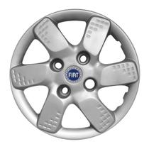 Calota aro 13 prata 095cb cubo baixo + emblema fiat azul Calota aro 13 prata 095cb cubo baixo + emblema fiat azul