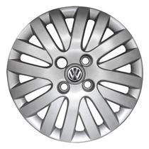 Calota Aro 14 009CA-PTA + Emblema Alumínio VW 3D