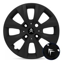 Calota Aro 14 Citroen C3 / C4 Picasso - Preto Fosco + Emblema