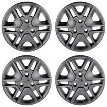 Calota Aro 14" cor Grafite Mod Kwid Intense 18/20 (Jogo c/ 4 Calotas) Grid - 877CP-GFT-E Calota Aro 14" cor Grafite Mod Kwid Intense 18/20 (Jogo c/ 4 Calotas) Grid - 877CP-GFT-E