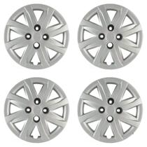 Calota Aro 14" cor Prata Mod Gol/Voyage/Saveiro G5 12/13 (Jogo c/ 4 Calotas) Grid - 048CA-PTA-E