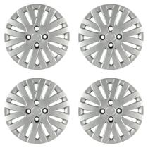 Calota Aro 14" cor Prata Mod Gol/Voyage/Saveiro G5 2009/11 (Jogo c/ 4 Calotas) Grid - 009CA-PTA-E