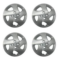 Calota Aro 14" cor Prata modelo Mobi 19/20 Jogo c/ 4 Calotas Grid - 298CB-PTA-E