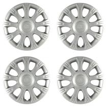 Calota Aro 14" cor Prata Modelo Sandero/Logan 2009/13 (Jogo c/ 4 Calotas) Grid - 086AR-PTA-E Calota Aro 14" cor Prata Modelo Sandero/Logan 2009/13 (Jogo c/ 4 Calotas) Grid - 086AR-PTA-E